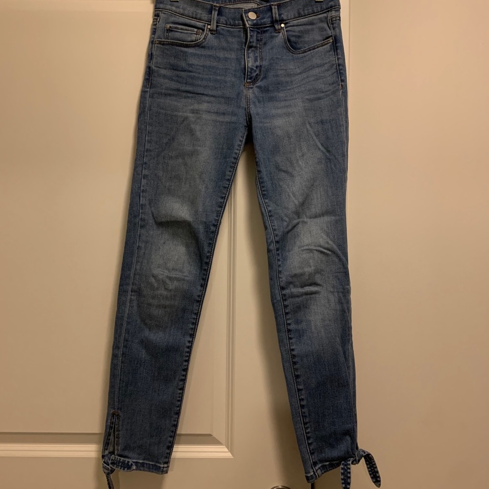 Ann Taylor Tie Bottom Jeans